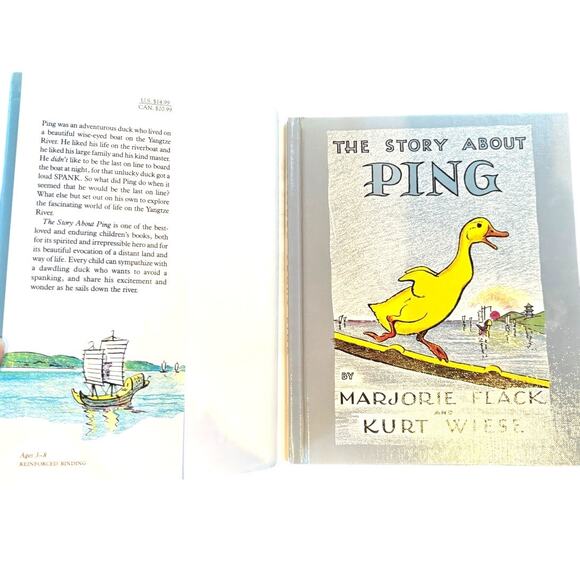 The Story About Ping Book by Flack and Wiese, Modern Copy, HCDJ - Picture 7 of 7